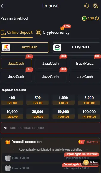 M999 game deposit